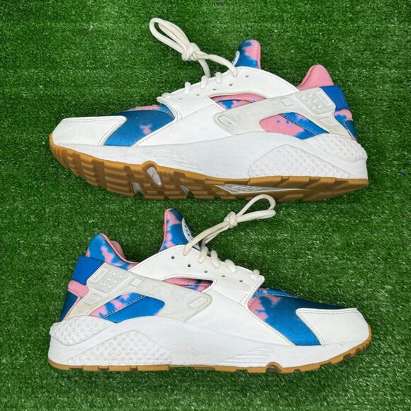 Nike Air Huarache Run Print White Blue Nebula Women's Size 11.5 AQ0051-100 - Picture 7 of 8